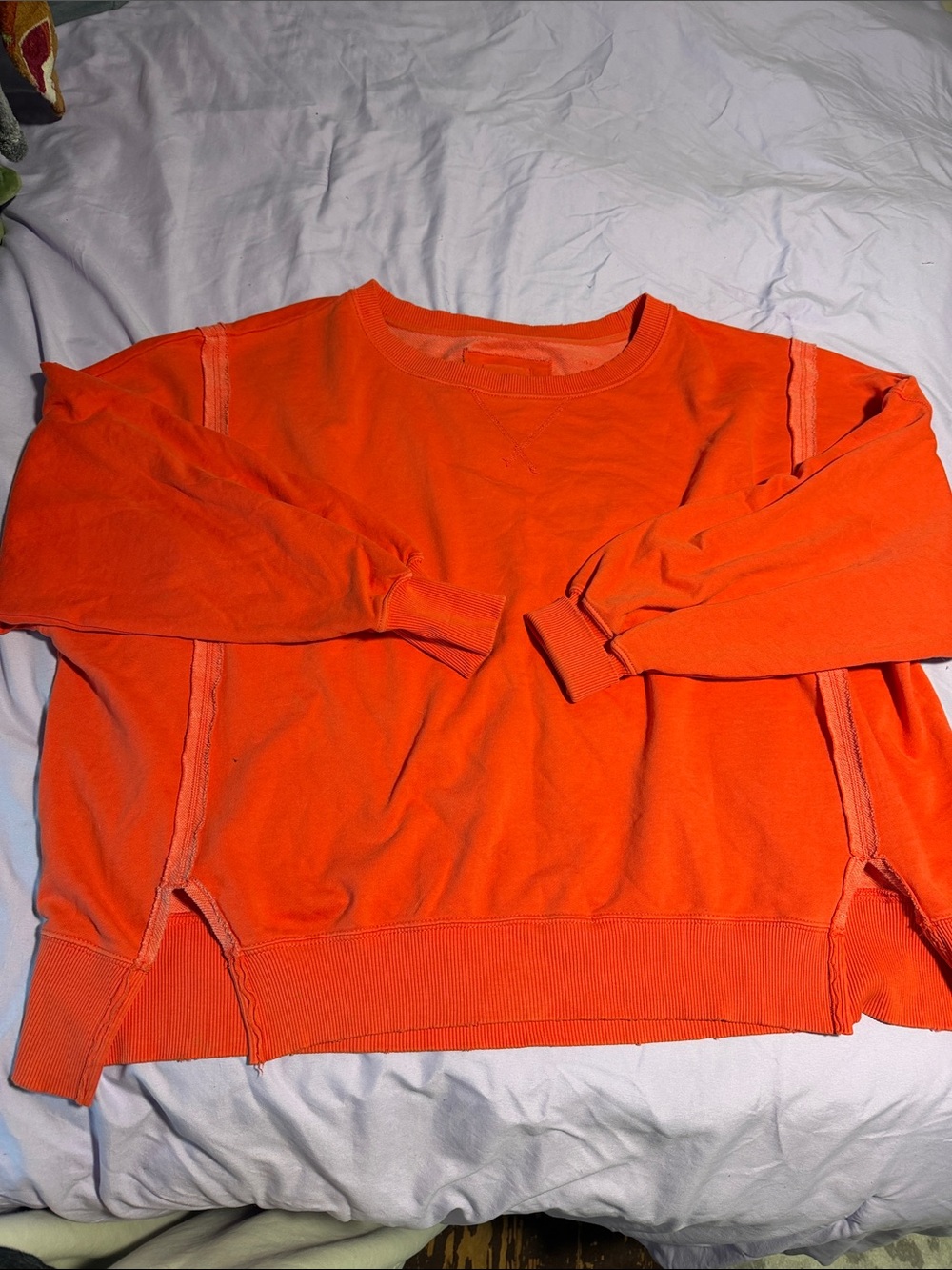 American Eagle Outfitters Women's Crewneck Sweater - Bright Orange